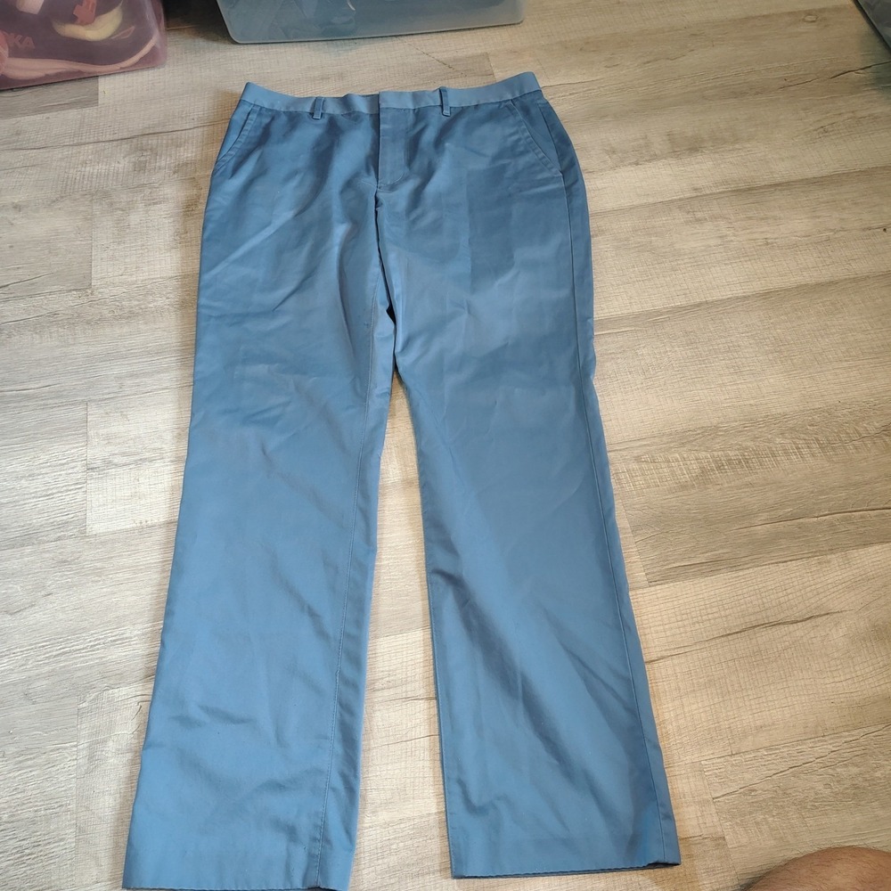 Bonobos Saturday Chino Pants Mens 34x32 Blue Straight Leg 100% Cotton